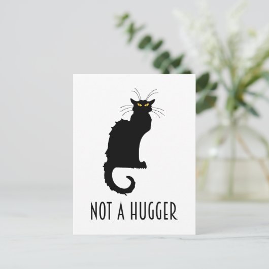 Geen schimmelaar Introvert Antisociaal Kat Briefkaart (Staand voorkant)