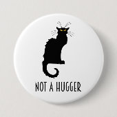Geen schimmelaar Introvert Antisociaal Kat Ronde Button 7,6 Cm (Voorkant)
