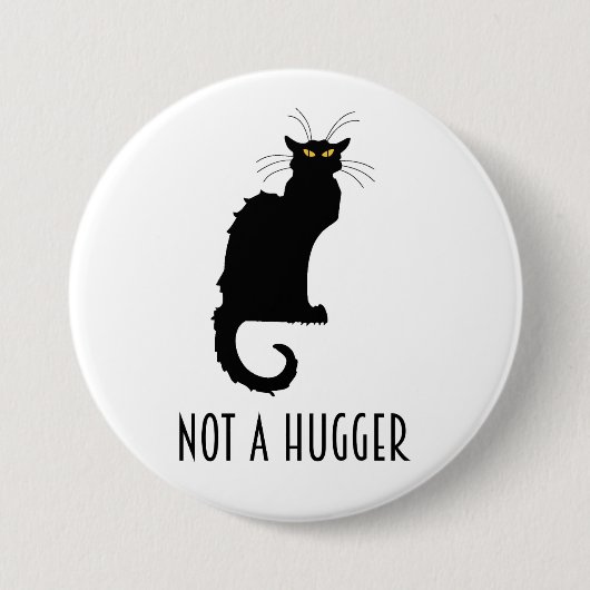 Geen schimmelaar Introvert Antisociaal Kat Ronde Button 7,6 Cm (Voorkant)