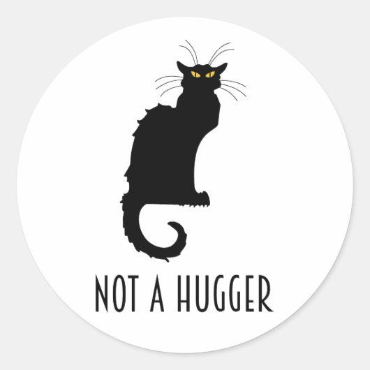 Geen schimmelaar Introvert Antisociaal Kat Ronde Sticker (Voorkant)