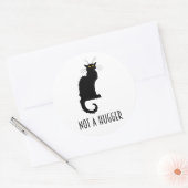 Geen schimmelaar Introvert Antisociaal Kat Ronde Sticker (Envelop)