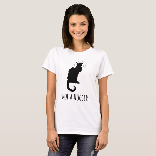 Geen schimmelaar Introvert Antisociaal Kat T-shirt (Voorkant volledig)