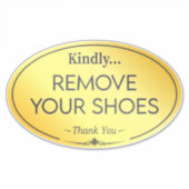 Geen schoenen sticker (Voorkant)