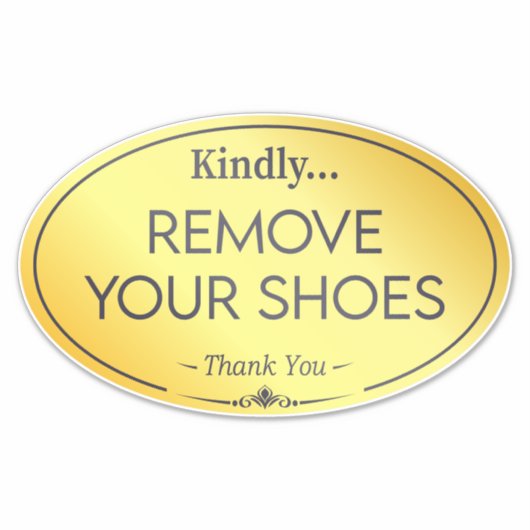 Geen schoenen sticker (Voorkant)