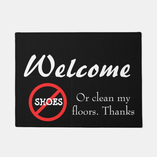 Geen schoenenhok welkom mat (Voorkant)
