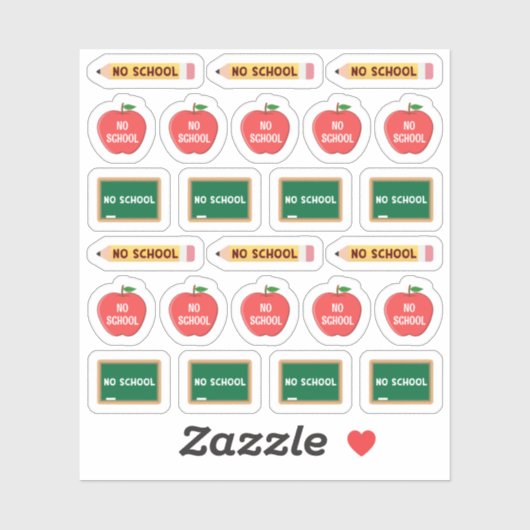 Geen school Dagplanner Vrije Dag Tracker Agenda  Sticker (Vel)