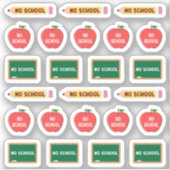 Geen school Dagplanner Vrije Dag Tracker Agenda  Sticker (Voorkant)