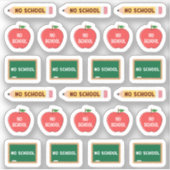 Geen School Day Planner Off Day Tracker Kalender Sticker (Voorkant)