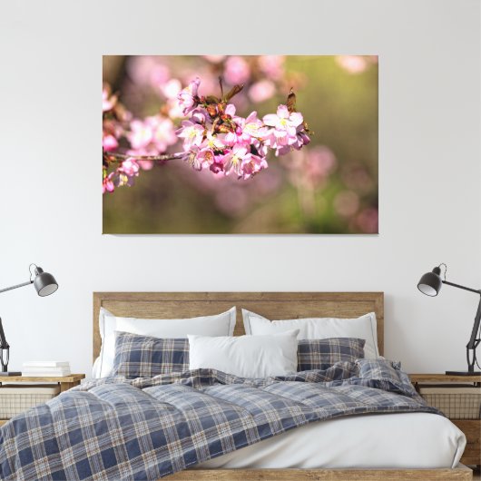 Geen schoonheid meer van de lossom van Sakura Cher Canvas Afdruk (Insitu (Slaapkamer))