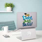 Geen schuld, gewoon vaardigheden sticker - Grappig (Laptop op bureau)