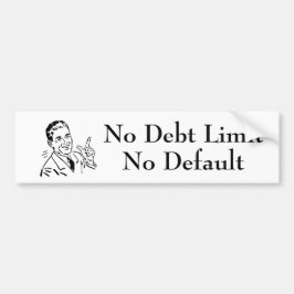 Geen schuldenlimiet, geen wanbetaling bumpersticker
