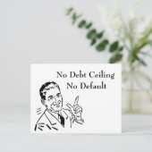 Geen schuldenplafond, geen wanbetaling briefkaart (Staand voorkant)