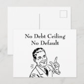 Geen schuldenplafond, geen wanbetaling briefkaart (Voorkant / Achterkant)