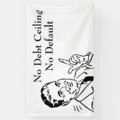 Geen schuldenplafond, geen wanbetaling spandoek (Verticaal)