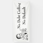 Geen schuldenplafond, geen wanbetaling spandoek (Verticaal)