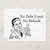 Geen schuldlimiet, geen wanbetaling briefkaart (Voorkant / Achterkant)