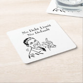 Geen schuldlimiet, geen wanbetaling kartonnen onderzetters (Schuin)