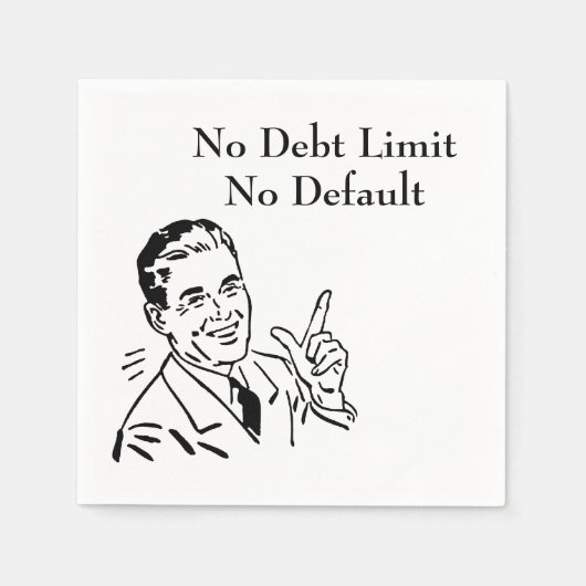 Geen schuldlimiet, geen wanbetaling servet (Voorkant)