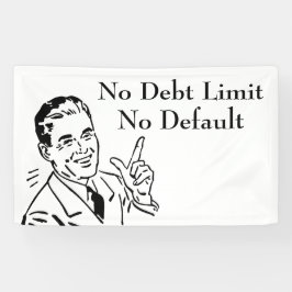 Geen schuldlimiet, geen wanbetaling spandoek