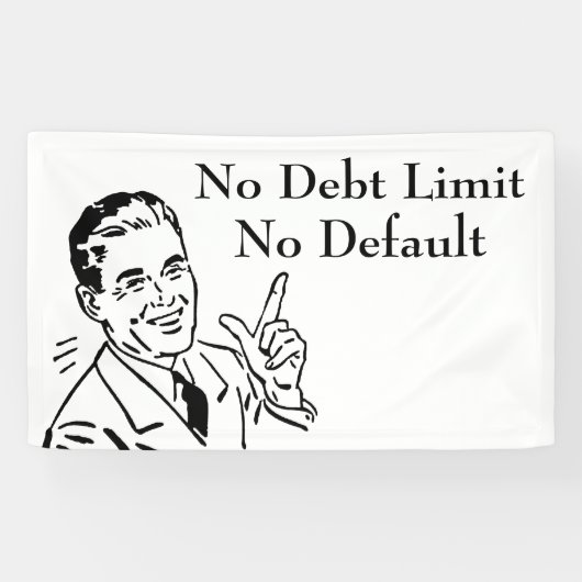 Geen schuldlimiet, geen wanbetaling spandoek (Horizontaal)