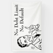 Geen schuldlimiet, geen wanbetaling spandoek (Verticaal)