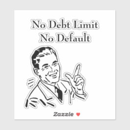 Geen schuldlimiet, geen wanbetaling sticker