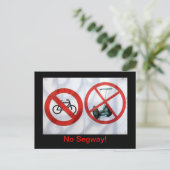 Geen Segway. Briefkaart (Staand voorkant)