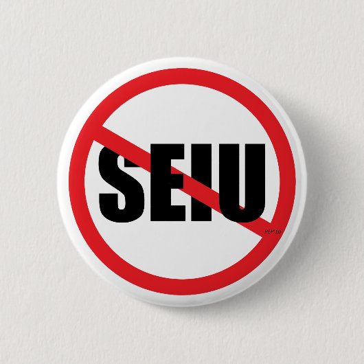 Geen SEIU Ronde Button 5,7 Cm (Voorkant)