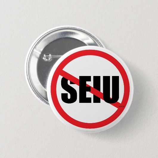 Geen SEIU Ronde Button 5,7 Cm (Voorkant /achterkant)