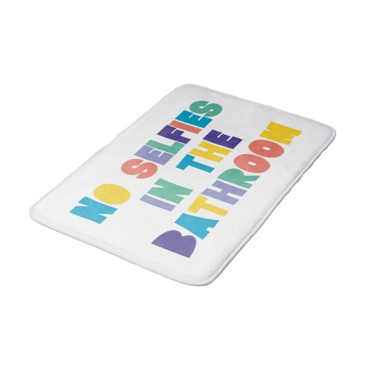 GEEN SELFIES IN DE BATHROOM Fun Badmat (Gekanteld)