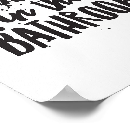 Geen selfies in de Bathroom Poster (Hoek)