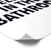 Geen selfies in het badkamerteken poster (Hoek)