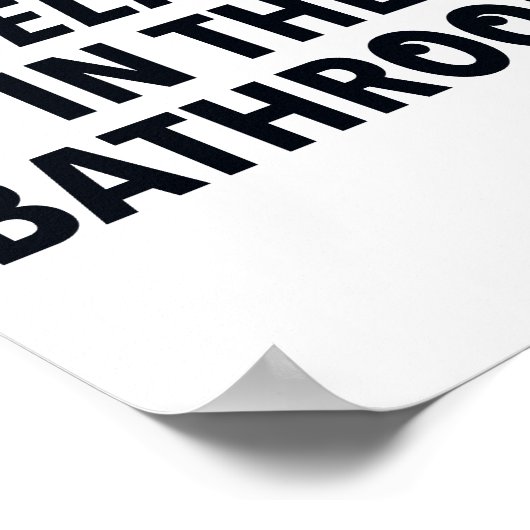 Geen selfies in het badkamerteken poster (Hoek)