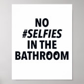 Geen selfies in het badkamerteken poster (Voorkant)