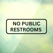 Geen servicecentrum voor openbare terugzetkamer raamsticker (Vel 3)