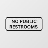 Geen servicecentrum voor openbare terugzetkamer raamsticker (Vel)