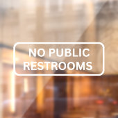 Geen servicecentrum voor openbare terugzetkamer raamsticker (Vel 2)