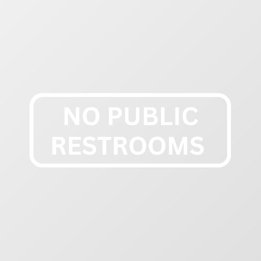 Geen servicecentrum voor openbare terugzetkamer raamsticker (Vel)