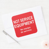 Geen servicemateriaal Sticker label met Spaans (Envelop)