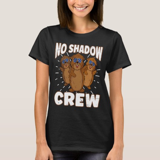 Geen Shadow Crew Groundhog Amerikaanse vlag Ground T-shirt (Voorkant)