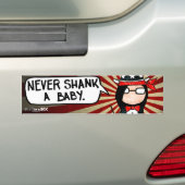Geen Shank een Baby - Bumpersticker (Op auto)