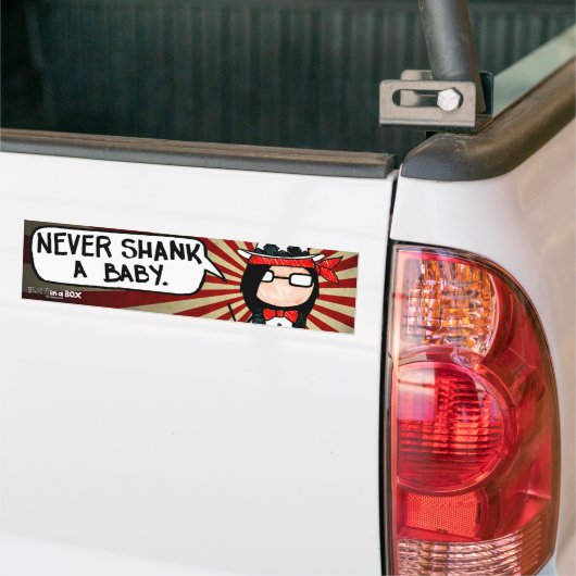 Geen Shank een Baby - Bumpersticker (Op Truck)