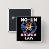 Geen Sharia Law Button van de VN (Voorkant /achterkant)