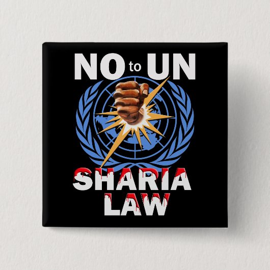 Geen Sharia Law Button van de VN (Voorkant)