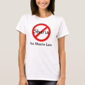 Geen sharia-wet t-shirt (Voorkant)