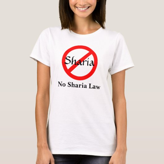 Geen sharia-wet t-shirt (Voorkant)