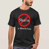 Geen sharia-wet t-shirt (Voorkant)