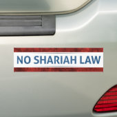 Geen shariawet bumpersticker (Op auto)