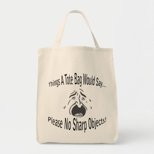 Geen Sharp Objects Canvas tas (Voorkant)