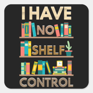 Geen Shelf Control Self Control Boek Boek Auteur Vierkante Sticker